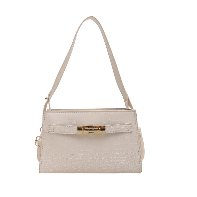 Women's PU Crocodile Pattern Shoulder Handbag