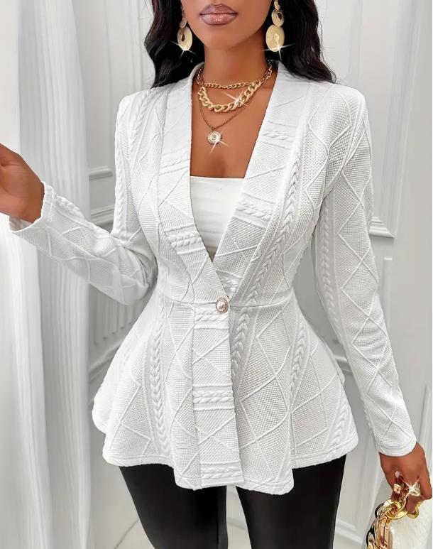 Womens Jacquard Blazer