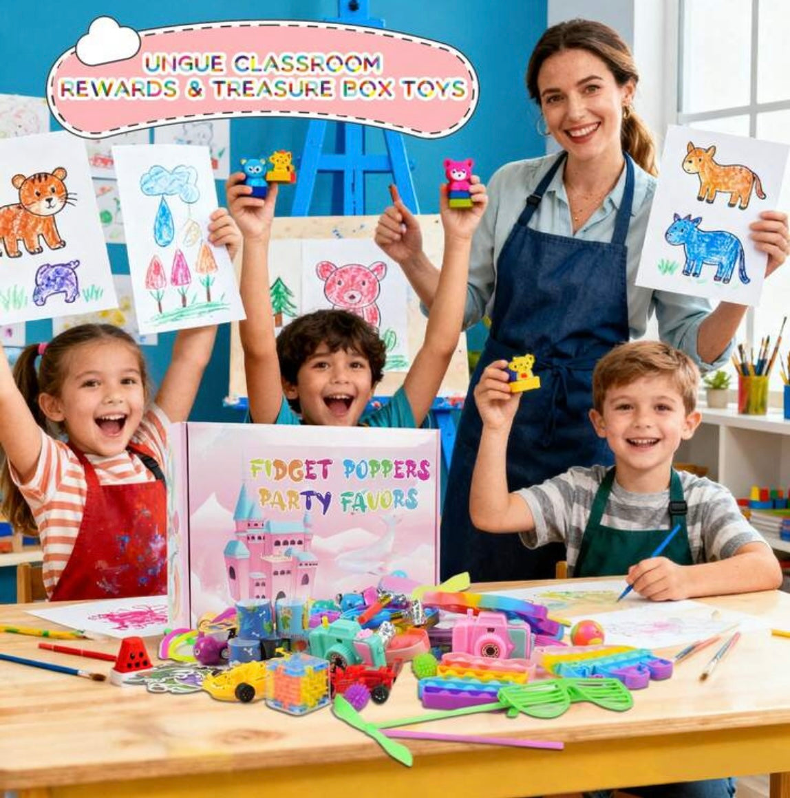 366pcs Party Favors, Christmas Fidget Toys Set, Box Toys For Classroom Carnival Prize Rewards, Goodie Bag Stuffers Birthday Gifts Fidget Toy Bulk For Boys And Girls