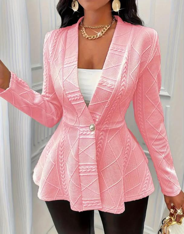 Womens Jacquard Blazer