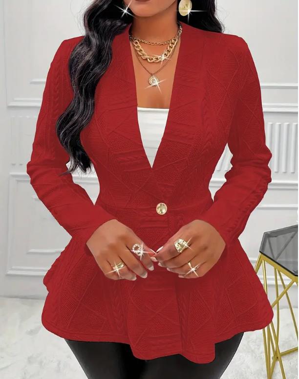 Womens Jacquard Blazer