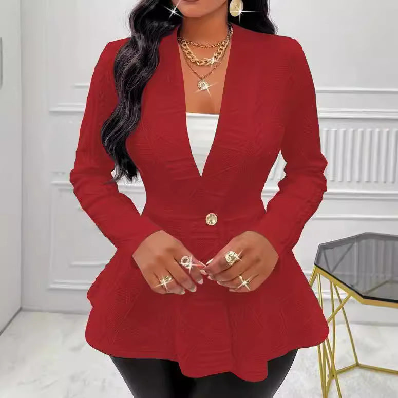 Womens Jacquard Blazer